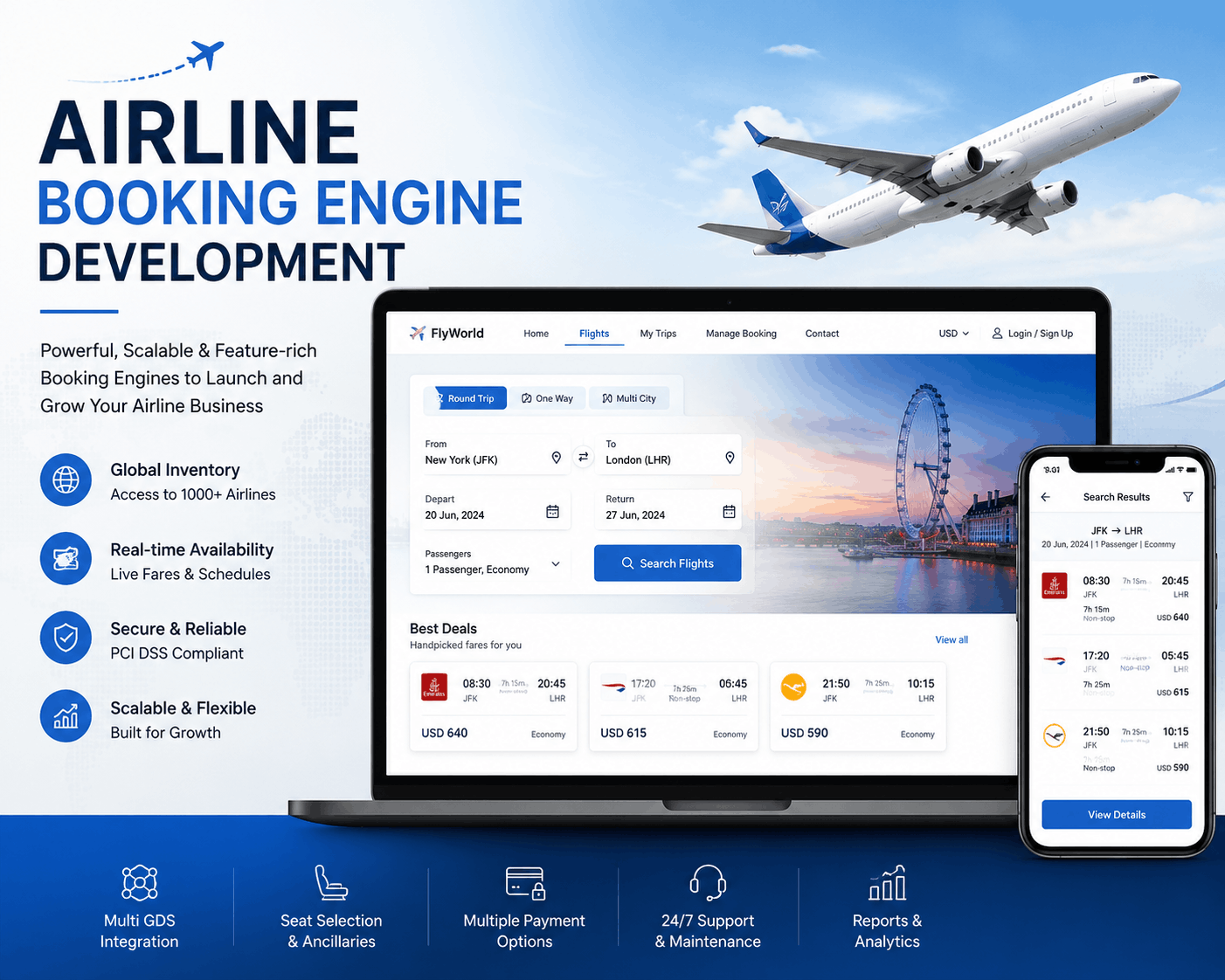 Airline Booking Engine Development Services Bangalore