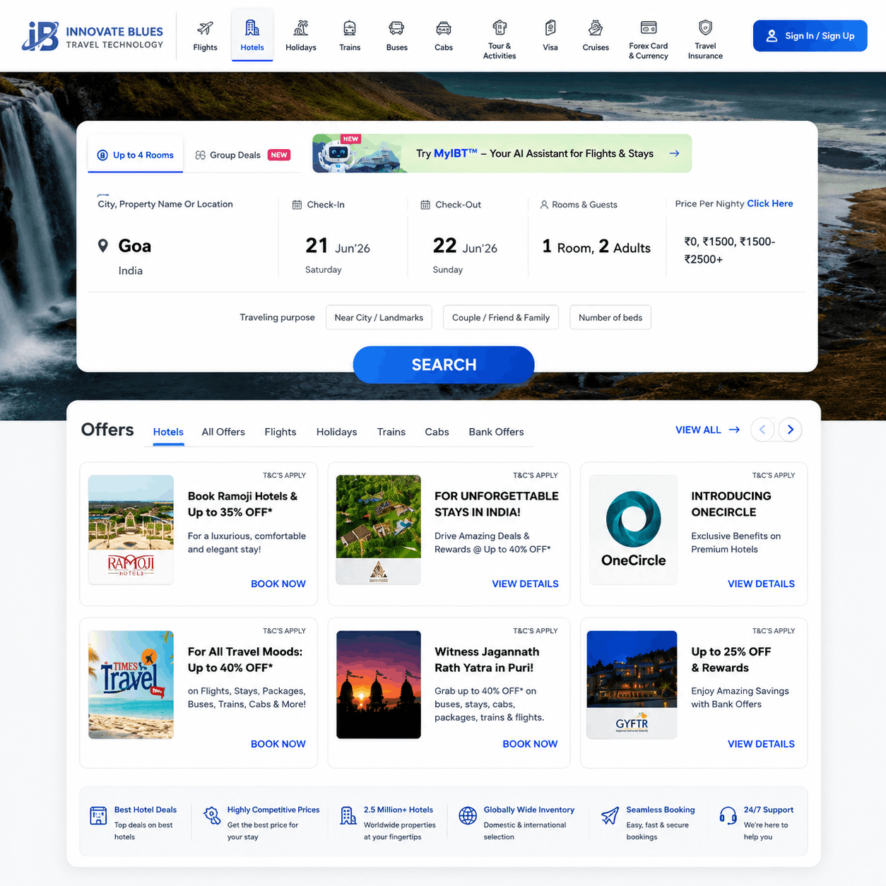 B2C Hotel Booking Engine Development in Bangalore