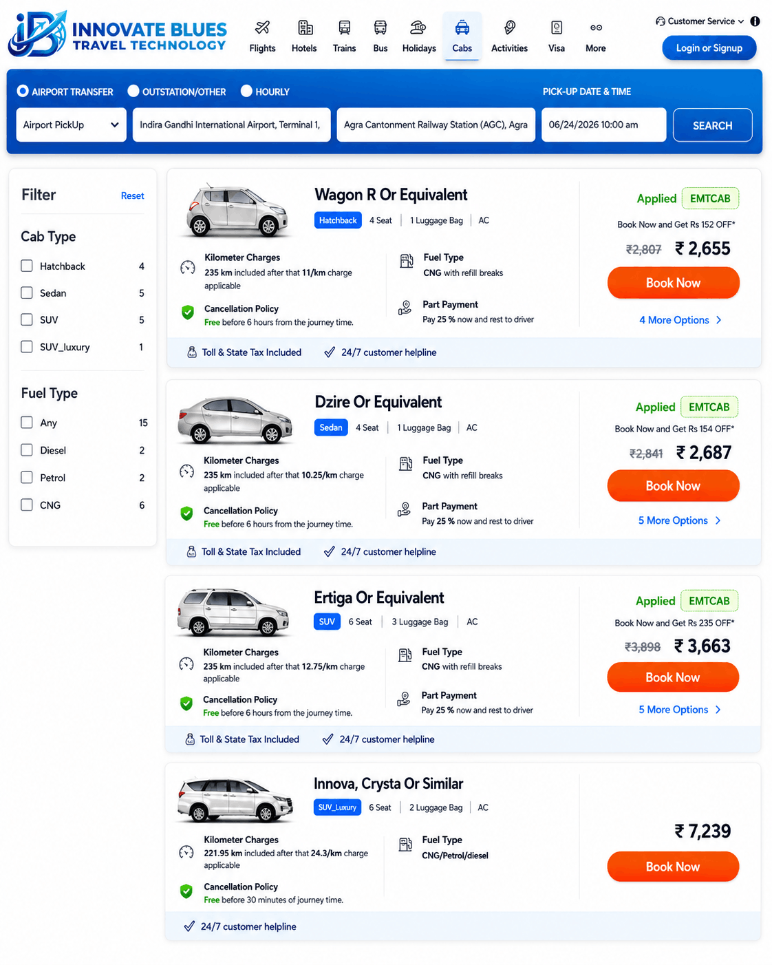 Best Car Rental Booking Engine Development in Bangalore