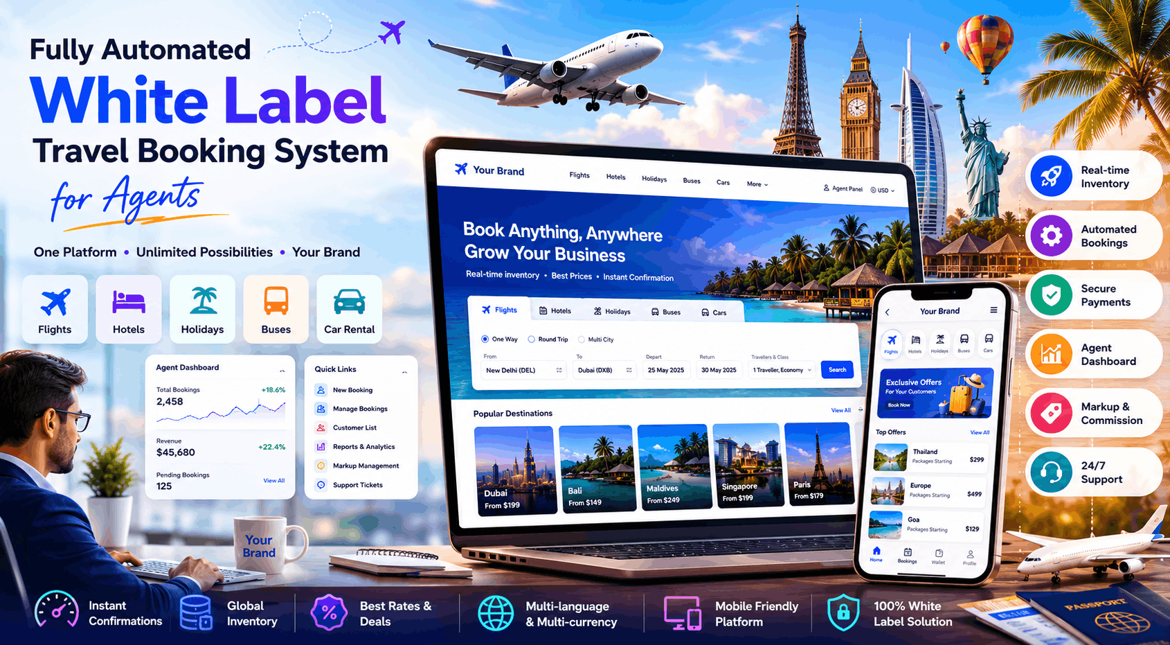 Fully Automated White Label Travel Booking System for Agents